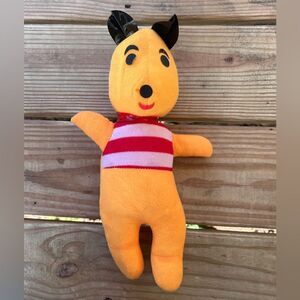 Vintage Winnie the Pooh 13” Plush Stuffed Animal Orange Bear Red Stripe Shirt